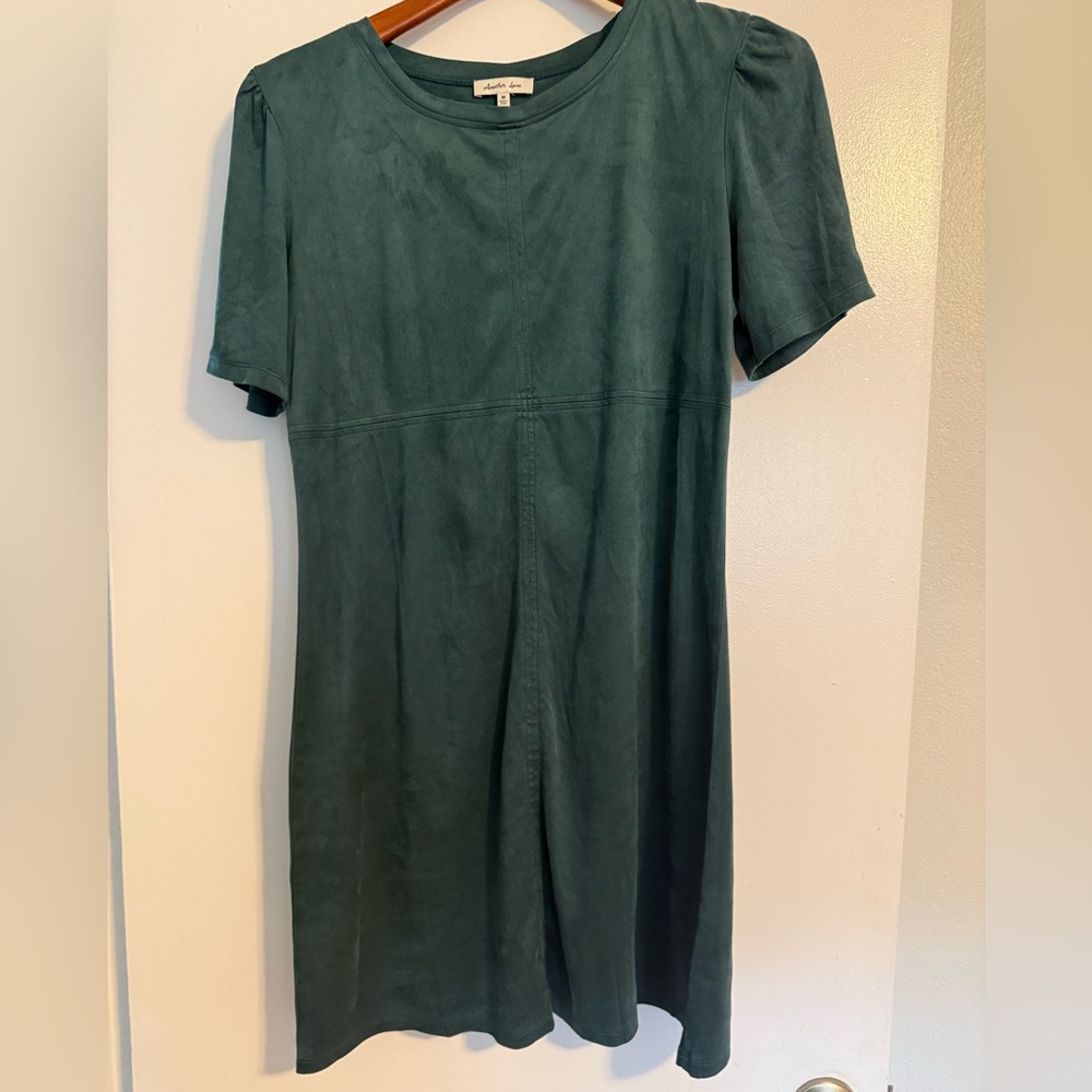 Another Love Deep Teal Short Sleeve Dress